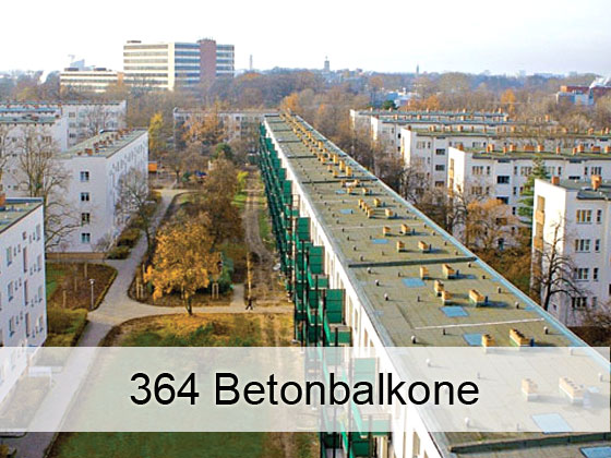 Die Balkonbauer aus Pforzheim bauen 364 Betonbalkone in Berlin mit Verkleidung aus Kunststoff
