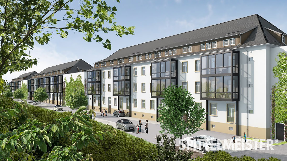 Visualisierung Balkonanbau Kaserne Rastatt