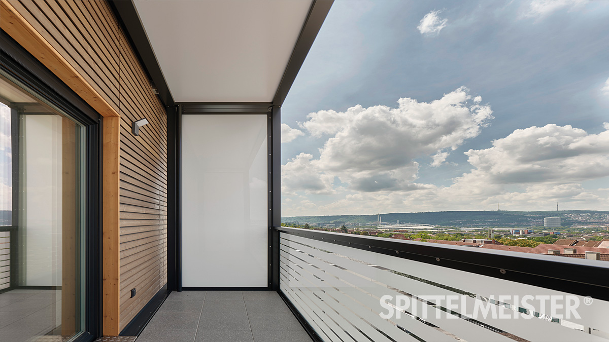 Balkongeländer Stuttgart kaufen Balkone mit Sichtschutz Glas und Holz