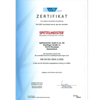 Zertifikat DIN EN ISO 3834-2:2006