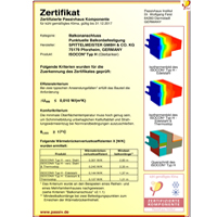 Zertifikat Passivhaus Isocon-h.de