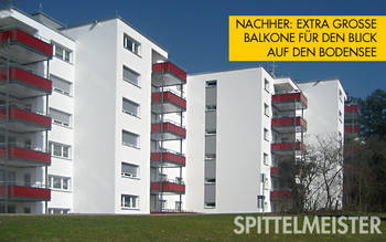 In bester Bodenseelage ist jeder zusätzliche qm Balkon kostbar und ein Argument für bessere Vermietbarkeit