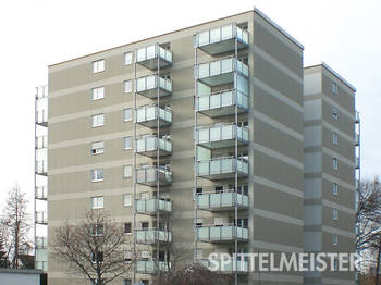 Anbaubalkone aus Aluminium am Hochhaus in Ettlingen