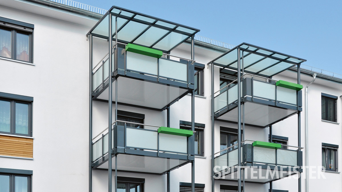 Balkone nachträglich montieren Vorher-Nachher
